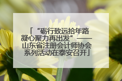“砺行致远拾年路 凝心聚力再出发”——山东省注册会计师协会系列活动在泰安召开