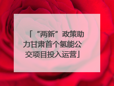 “两新”政策助力甘肃首个氢能公交项目投入运营