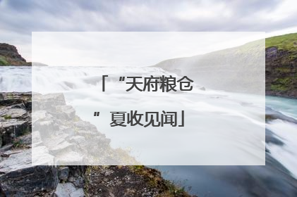 “天府粮仓”夏收见闻