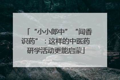 “小小郎中”“闻香识药”：这样的中医药研学活动更能启蒙