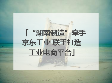“湖南制造”牵手京东工业 联手打造工业电商平台
