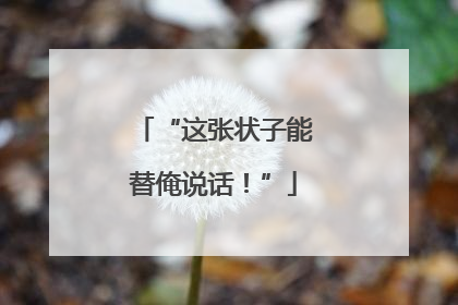 “这张状子能替俺说话！”