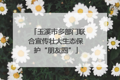 玉溪市多部门联合宣传壮大生态保护“朋友圈”