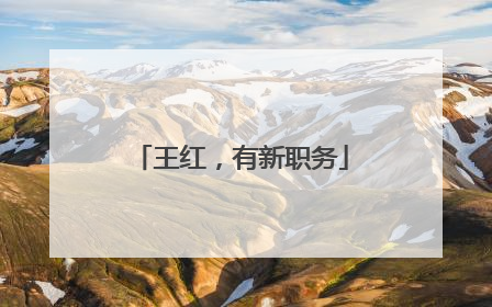 王红，有新职务