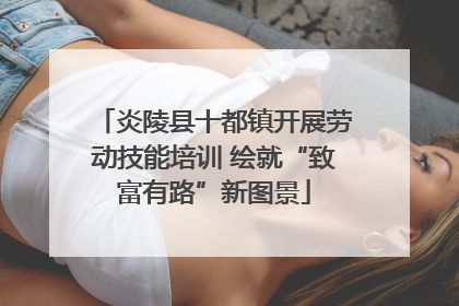 炎陵县十都镇开展劳动技能培训 绘就“致富有路”新图景