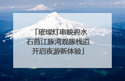 璀璨灯串映碧水 石首江豚湾观豚栈道开启夜游新体验