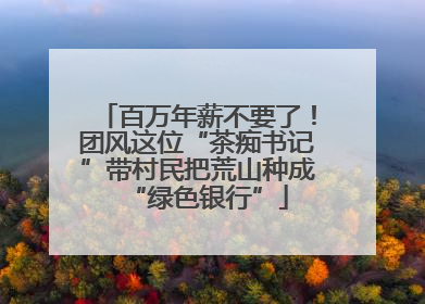 百万年薪不要了！团风这位“茶痴书记”带村民把荒山种成“绿色银行”