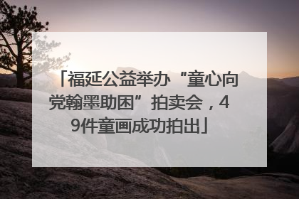 福延公益举办“童心向党翰墨助困”拍卖会，49件童画成功拍出