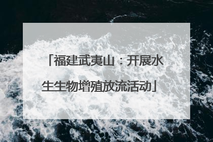 福建武夷山：开展水生生物增殖放流活动