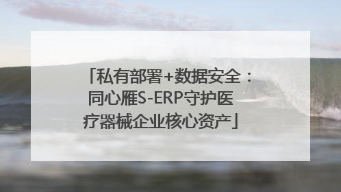 私有部署+数据安全：同心雁S-ERP守护医疗器械企业核心资产