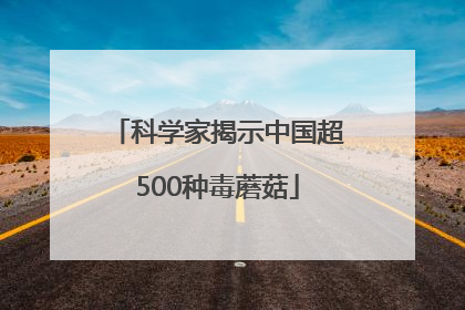 科学家揭示中国超500种毒蘑菇