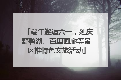 端午邂逅六一，延庆野鸭湖、百里画廊等景区推特色文旅活动