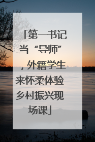 第一书记当“导师”，外籍学生来怀柔体验乡村振兴现场课