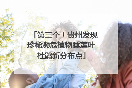 第三个！贵州发现珍稀濒危植物睡莲叶杜鹃新分布点