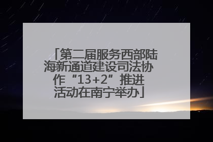 第二届服务西部陆海新通道建设司法协作“13+2”推进活动在南宁举办