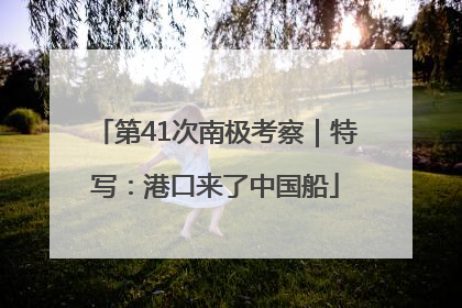 第41次南极考察｜特写：港口来了中国船