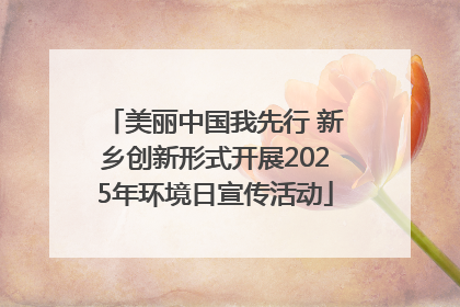 美丽中国我先行 新乡创新形式开展2025年环境日宣传活动