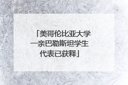 美哥伦比亚大学一亲巴勒斯坦学生代表已获释