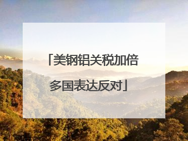 美钢铝关税加倍 多国表达反对