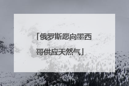 俄罗斯愿向墨西哥供应天然气