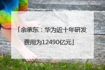 余承东：华为近十年研发费用为12490亿元