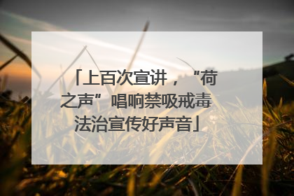 上百次宣讲，“荷之声”唱响禁吸戒毒法治宣传好声音