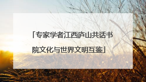 专家学者江西庐山共话书院文化与世界文明互鉴