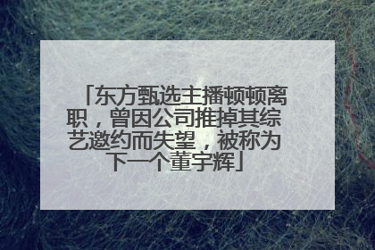 东方甄选主播顿顿离职，曾因公司推掉其综艺邀约而失望，被称为下一个董宇辉