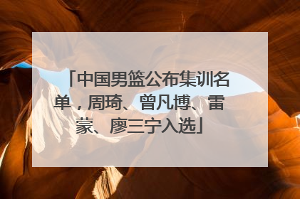 中国男篮公布集训名单，周琦、曾凡博、雷蒙、廖三宁入选