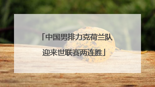 中国男排力克荷兰队 迎来世联赛两连胜