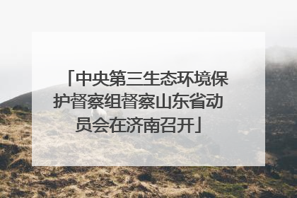 中央第三生态环境保护督察组督察山东省动员会在济南召开