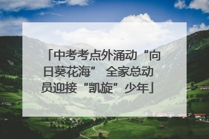 中考考点外涌动“向日葵花海” 全家总动员迎接“凯旋”少年