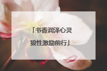 书香润泽心灵 狼性激励前行