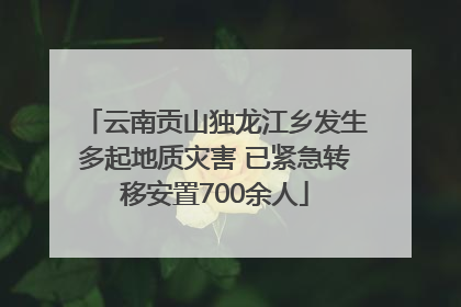 云南贡山独龙江乡发生多起地质灾害 已紧急转移安置700余人