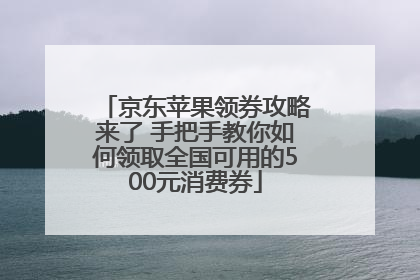 京东苹果领券攻略来了 手把手教你如何领取全国可用的500元消费券