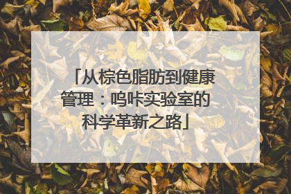 从棕色脂肪到健康管理：呜咔实验室的科学革新之路