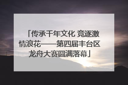 传承千年文化 竞逐激情浪花——第四届丰台区龙舟大赛圆满落幕