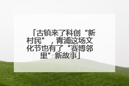 古镇来了科创“新村民”，青浦这场文化节也有了“赛博邻里”新故事