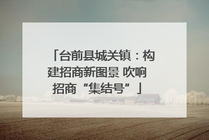 台前县城关镇：构建招商新图景 吹响招商“集结号”