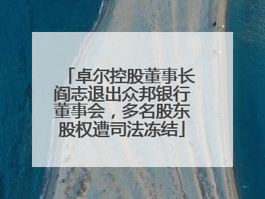 卓尔控股董事长阎志退出众邦银行董事会，多名股东股权遭司法冻结