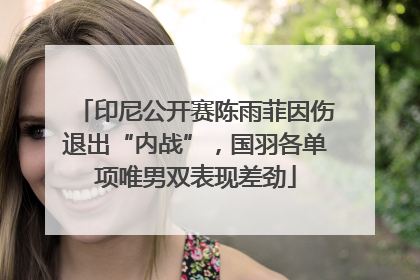 印尼公开赛陈雨菲因伤退出“内战”，国羽各单项唯男双表现差劲