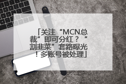 关注“MCN总裁”即可分红？“割韭菜”套路曝光！多账号被处理