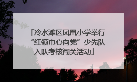 冷水滩区凤凰小学举行“红领巾心向党”少先队入队考核闯关活动