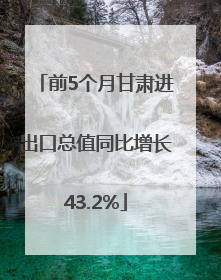 前5个月甘肃进出口总值同比增长43.2%