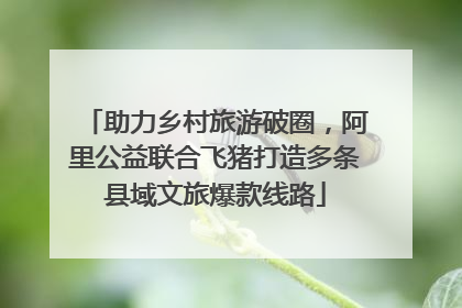 助力乡村旅游破圈，阿里公益联合飞猪打造多条县域文旅爆款线路