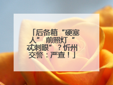 后备箱“硬塞人” 前照灯“忒刺眼”？忻州交警：严查！