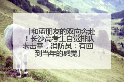 和蓝朋友的双向奔赴！长沙高考生自觉排队求击掌，消防员：有回到当年的感觉