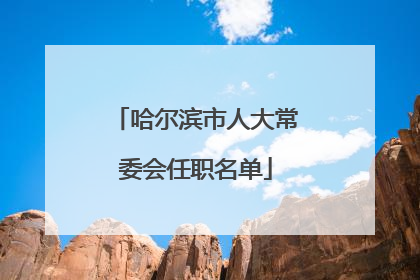 哈尔滨市人大常委会任职名单