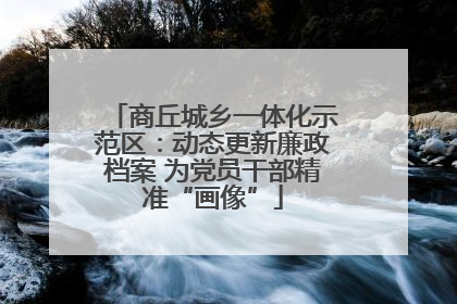 商丘城乡一体化示范区：动态更新廉政档案 为党员干部精准“画像”