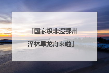 国家级非遗鄂州泽林旱龙舟来啦